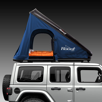 Roost Roof Top Tent Side View Red Black Shell