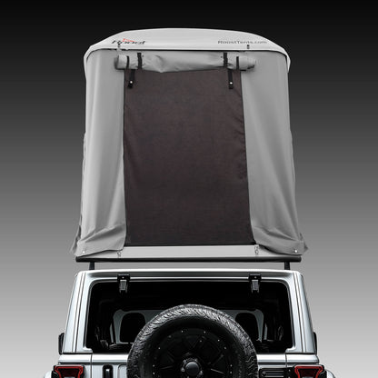 Roost Roof Top Tent Back View Gray Gray Shell