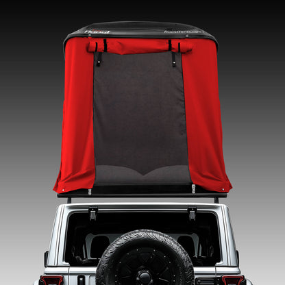 Roost Roof Top Tent Back View Red Black Shel